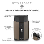 Stylecraft ACE SINGLE FOIL SHAVER WITH BUILT-IN TRIMMER