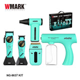 WMARK 5-in-1 Professional Barber Kit Cordless All-in-One Set turquesa