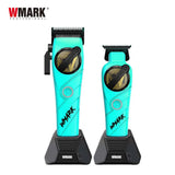 WMARK 5-in-1 Professional Barber Kit Cordless All-in-One Set turquesa