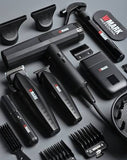 WMARK 6 IN 1 Professional Barber Kit Complete Grooming System Black