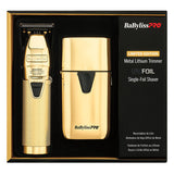 BaByliss Limited Edition Gold FX Trimmer & UV Single-Foil Shaver Set