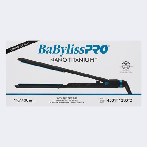 Babyliss PRO Nano Titanium Limited Edition Black & Blue 1.5” Digital Flat Iron