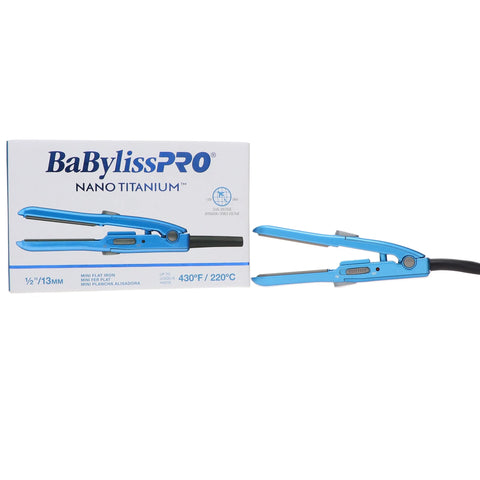 BaBylissPRO Nano Titanium Mini Flat Iron - 1/2" travel size