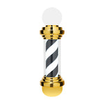 Barber pole gold - Black & white strips