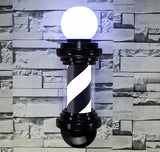 Barber Pole Mini Negro de Pared con Luz LED p09