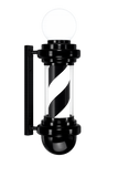 Barber Pole Mini Negro de Pared con Luz LED p09