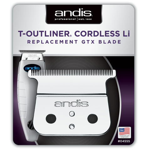 Andis T Outliner cordless Li Replacement Deep Tooth GTX Blade - Carbon Steel