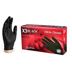 X3 BLACK NITRILE GLOVE