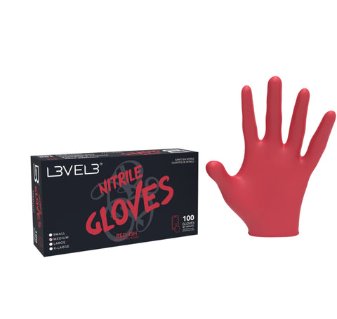 Level3 Nitrile Gloves Red