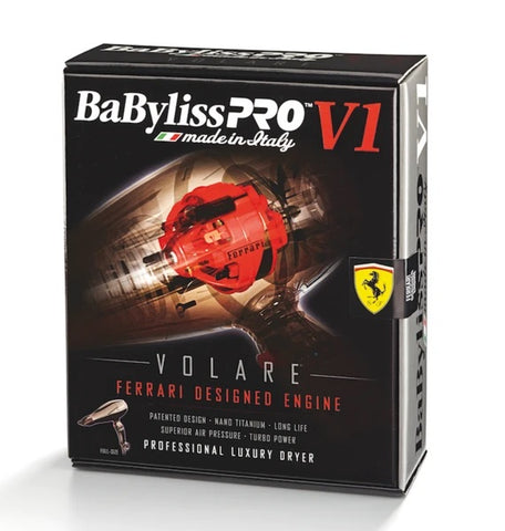 BABYLISS NANO TITANIUM VOLARE V1 FULL-SIZE HAIR DRYER FERRARI RED