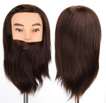 Hair Male Mannequin Head With Hair Beard